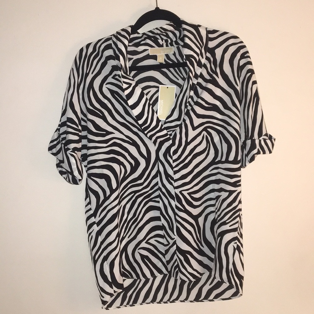 Michael Kors Zebra Print Top
